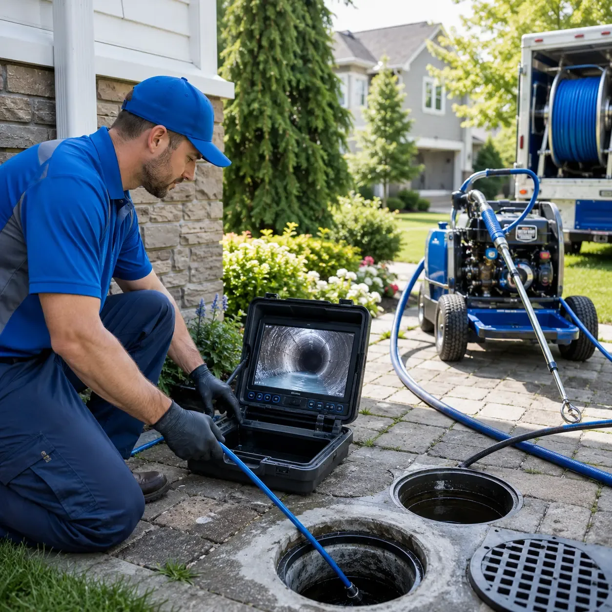 Outdoor drain cleaning professionals serving Grosse Ile, MI